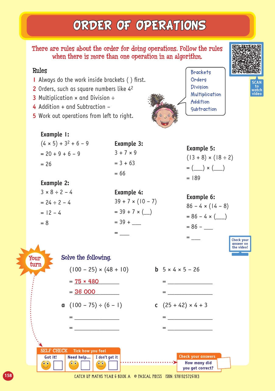 Catch-Up Maths: Number & Algebra, Statistics & Probability - Year 6 Book A