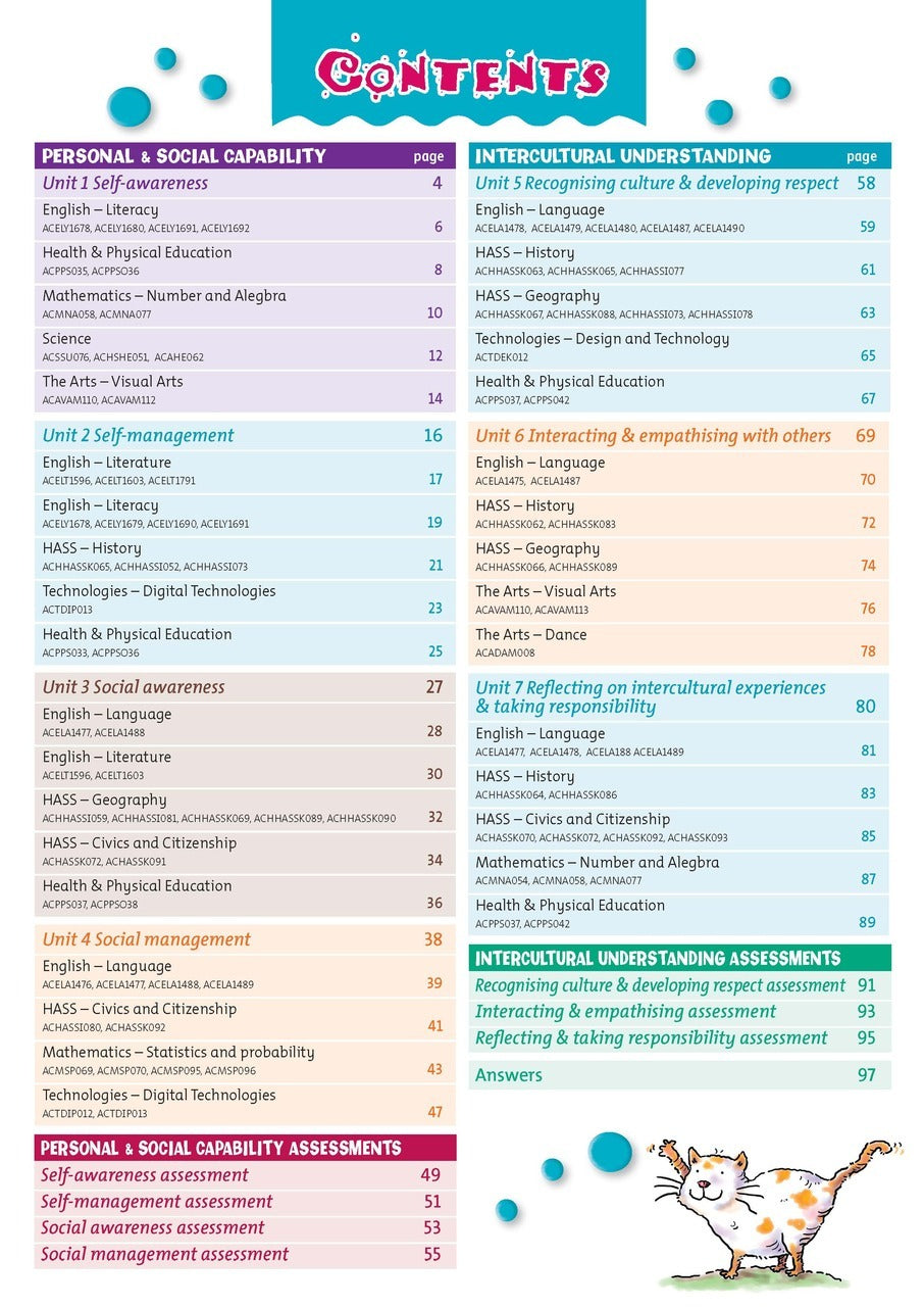 Targeting General Capabilities - Personal and Social Capability / Intercultural Understanding: Years 3 - 4