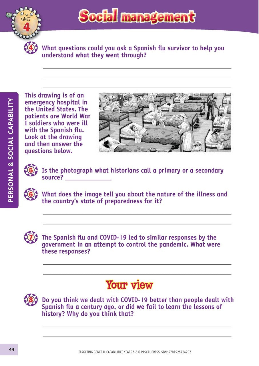 Targeting General Capabilities - Personal and Social Capability / Intercultural Understanding: Years 5 - 6