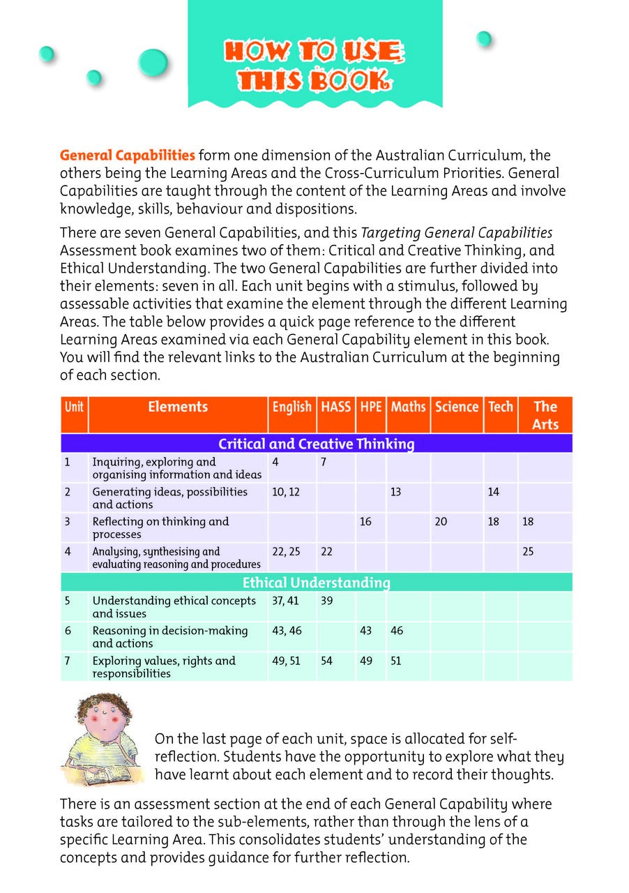 Targeting General Capabilities - Critical & Creative Thinking / Ethical Understanding: Years 3 - 4