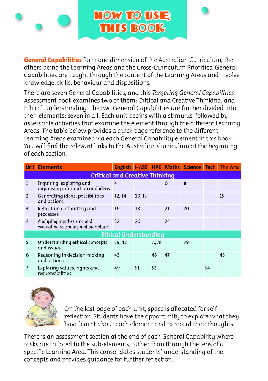 Targeting General Capabilities - Critical & Creative Thinking / Ethical Understanding: Years 5 - 6