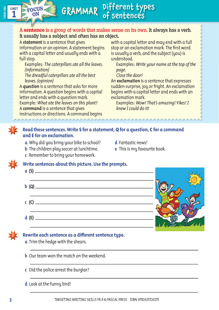 Targeting Writing Skills: Year 4