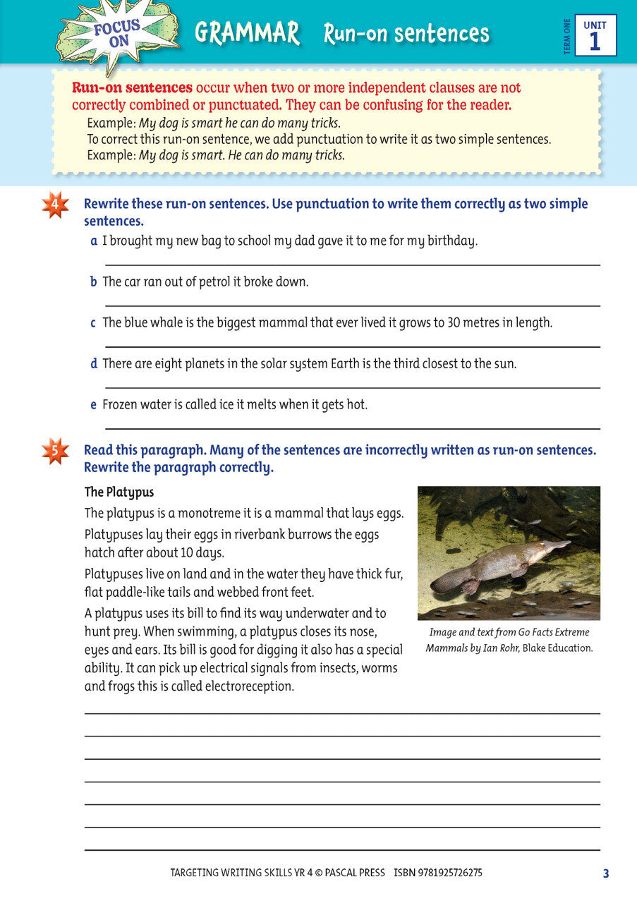 Targeting Writing Skills: Year 4