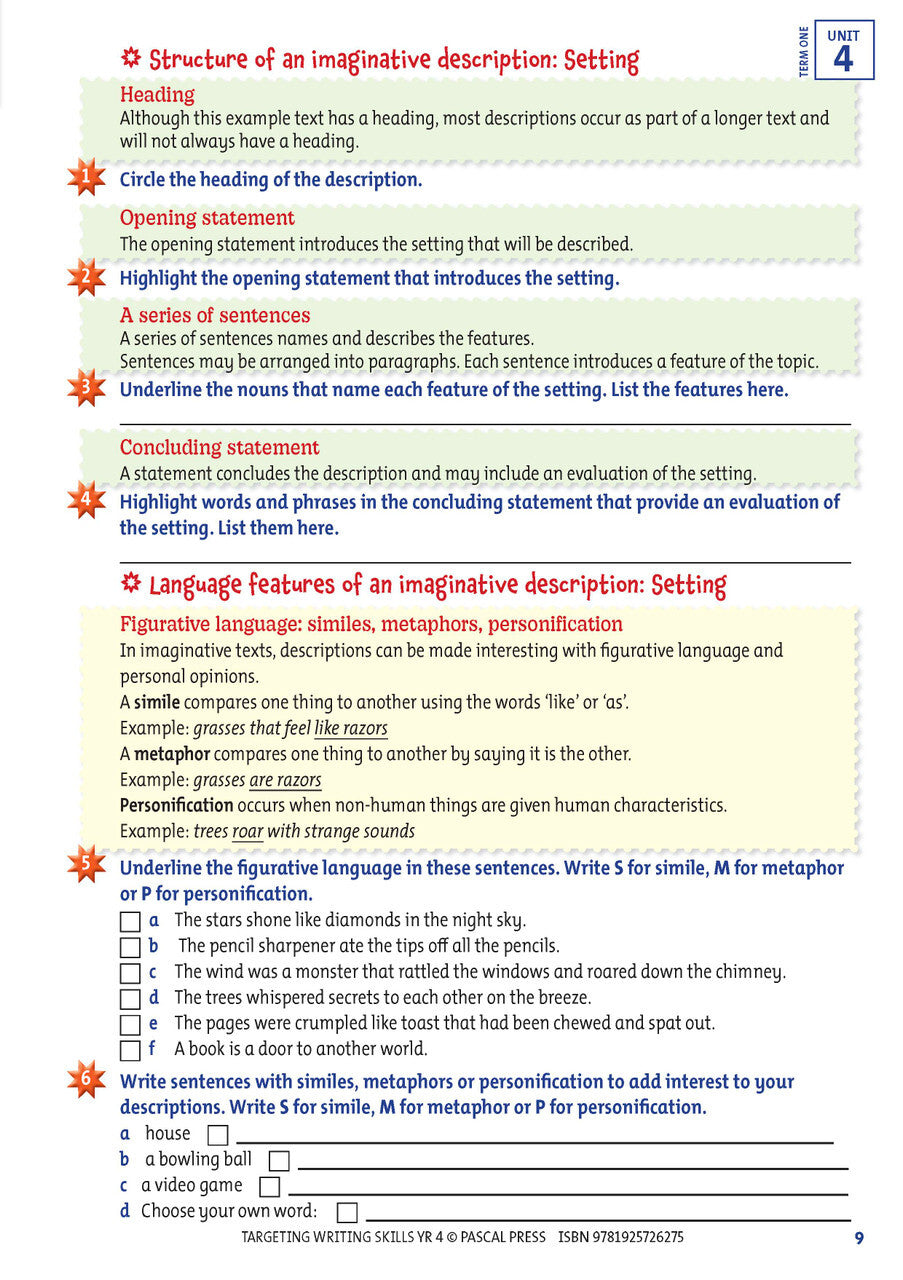 Targeting Writing Skills: Year 4