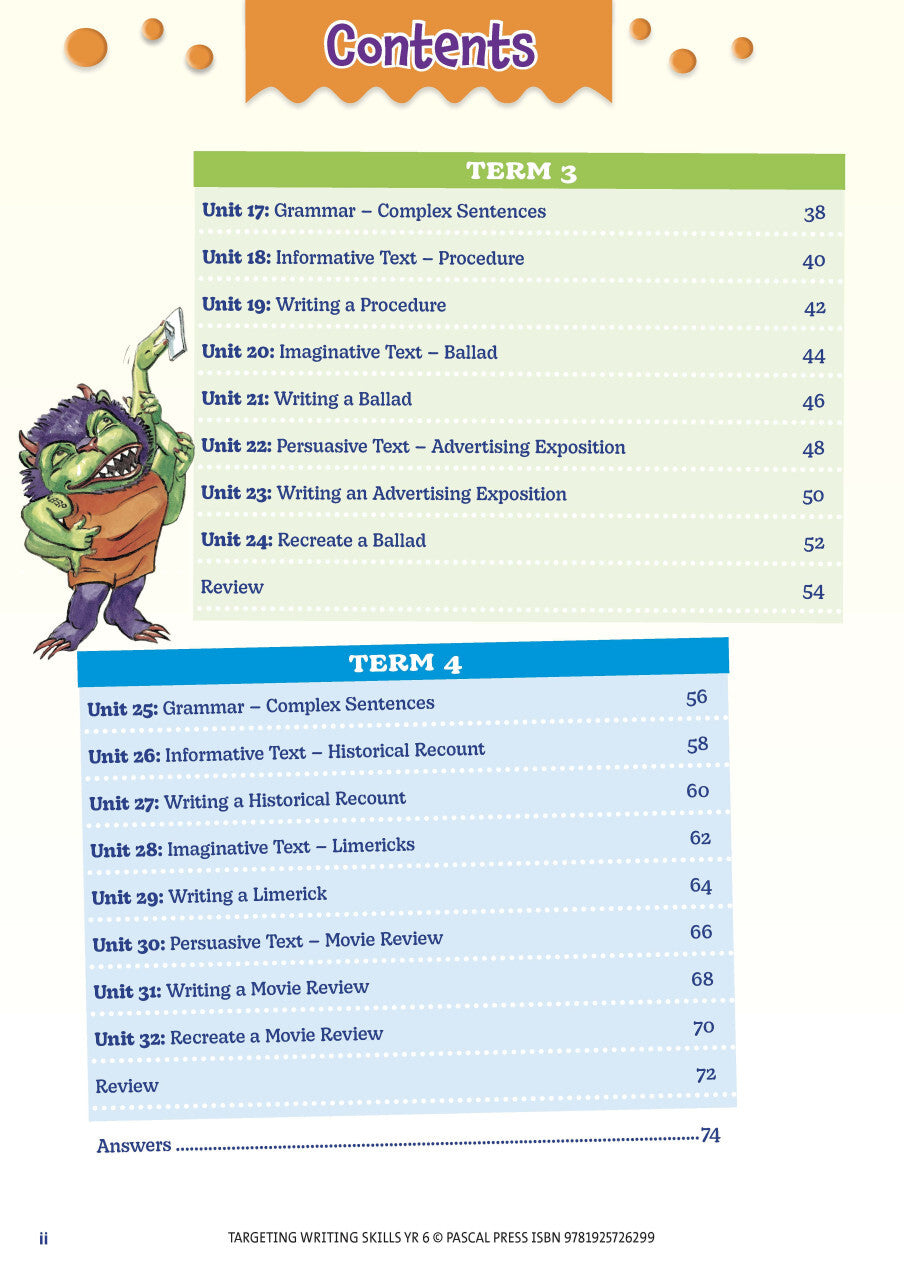 Targeting Writing Skills: Year 6