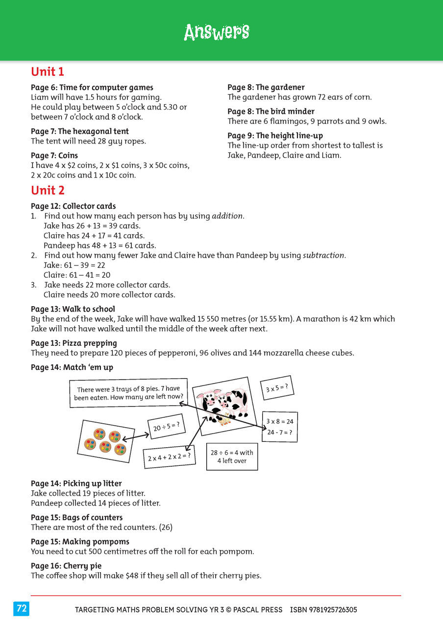 Targeting Maths - Problem Solving: Year 3