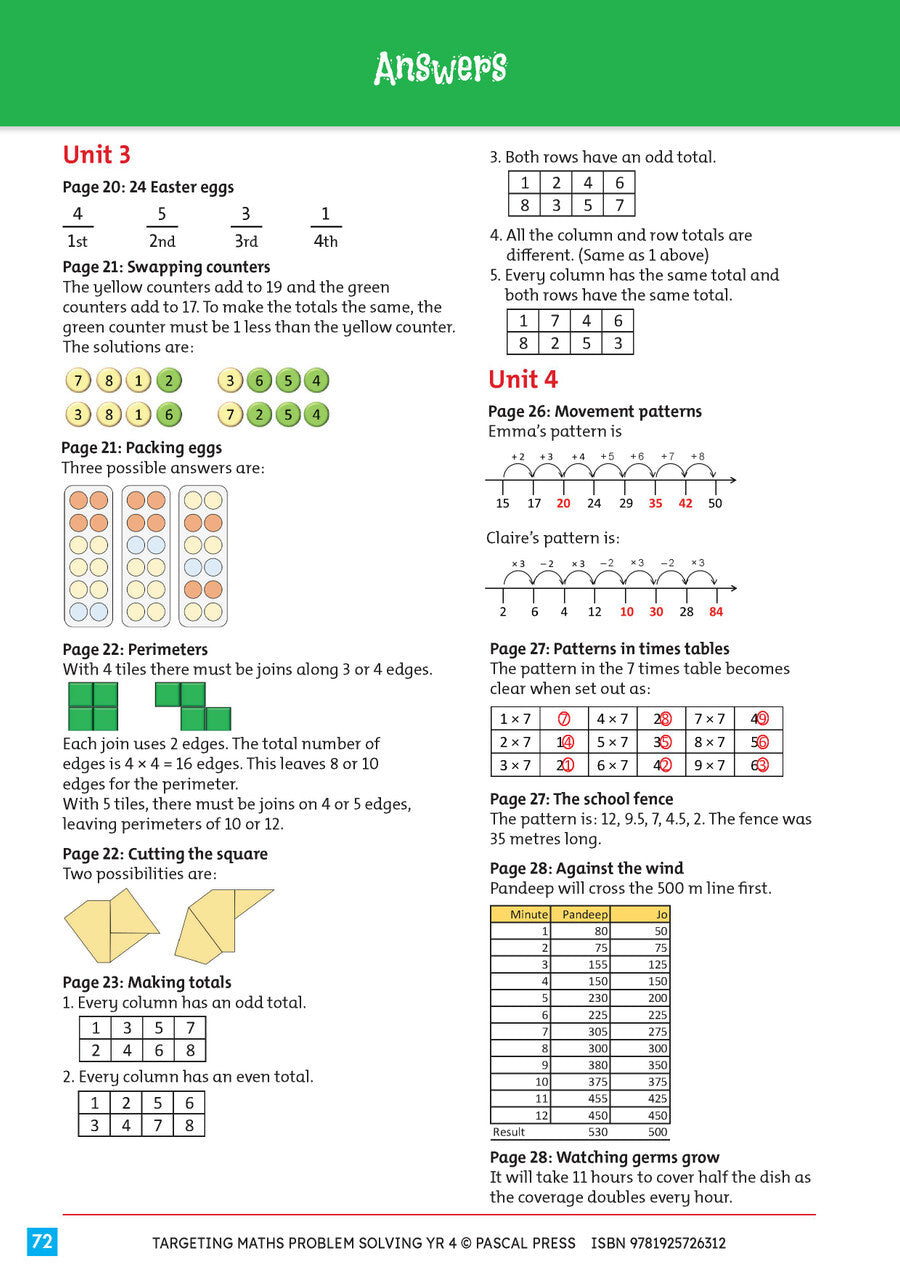 Targeting Maths - Problem Solving: Year 4