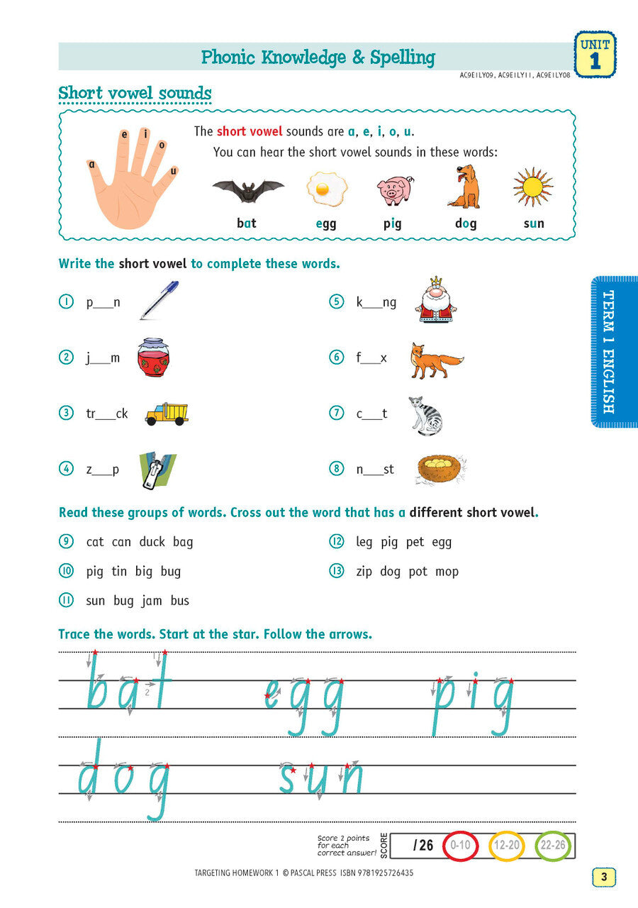 Targeting Homework Activity Book Year 1 New Edition