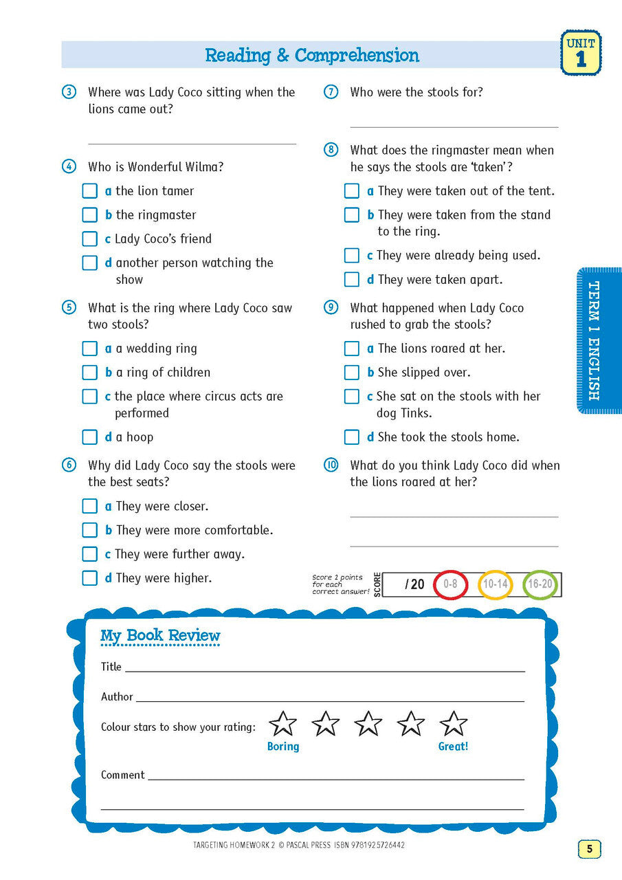 Targeting Homework Activity Book Year 2 New Edition