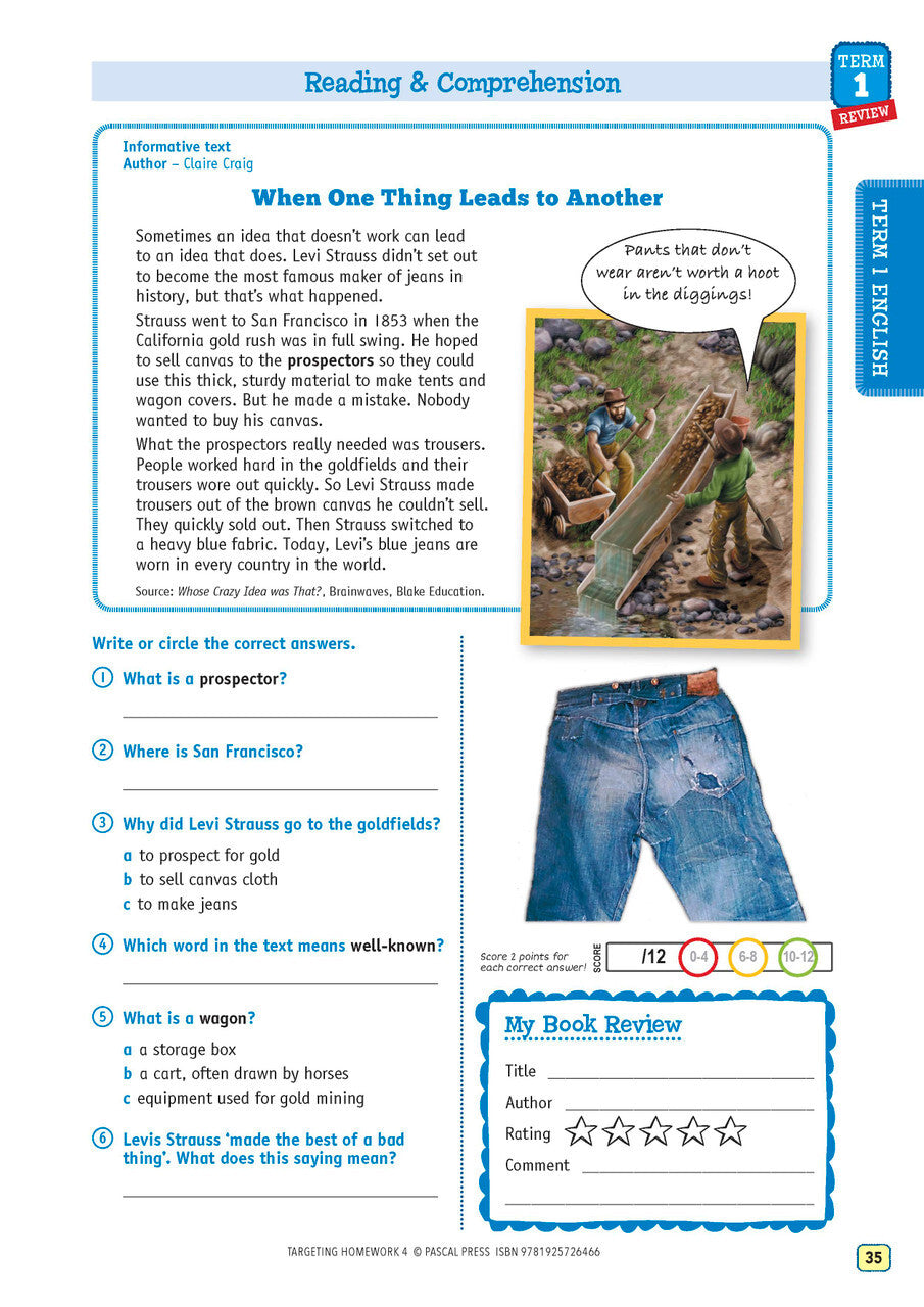 Targeting Homework Activity Book Year 4 New Edition
