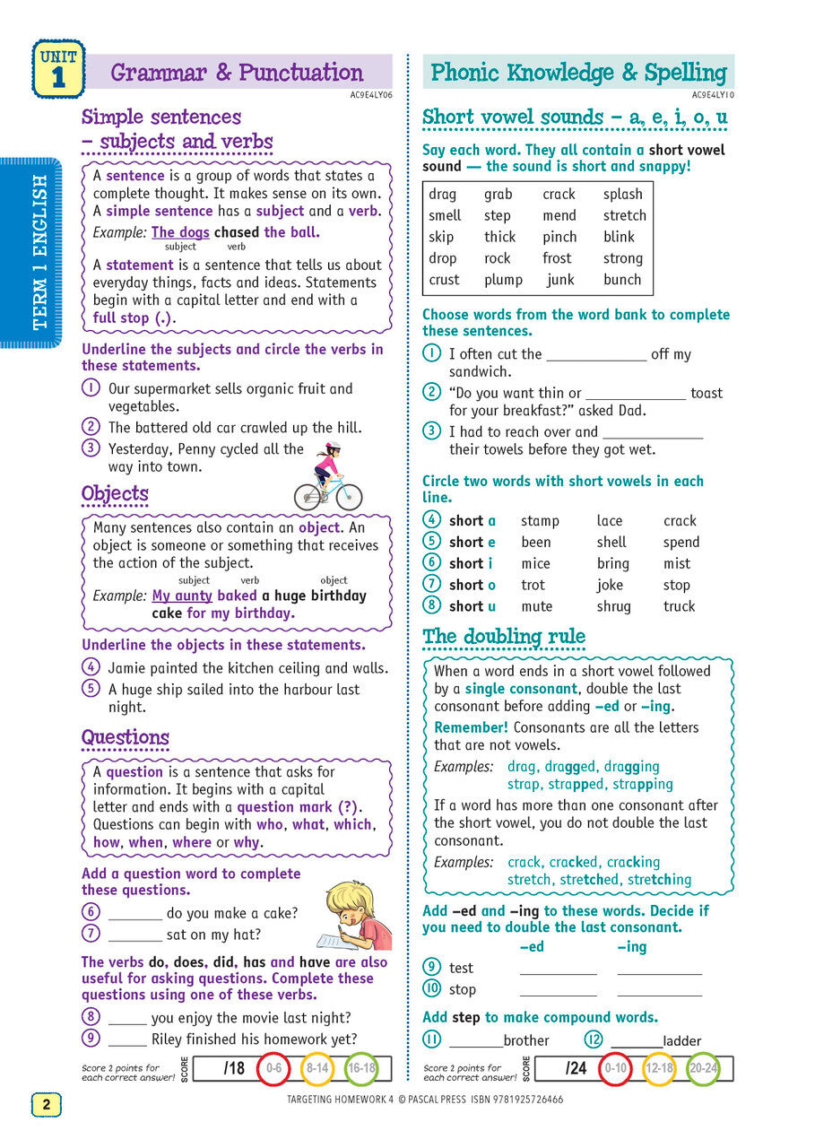 Targeting Homework Activity Book Year 4 New Edition