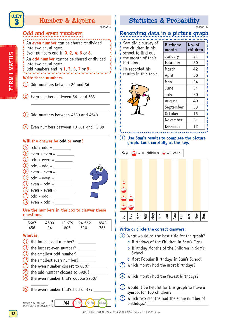 Targeting Homework Activity Book Year 4 New Edition