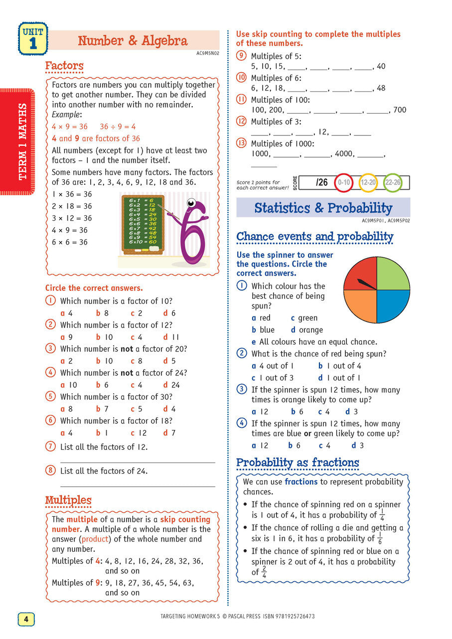 Targeting Homework Activity Book Year 5 New Edition