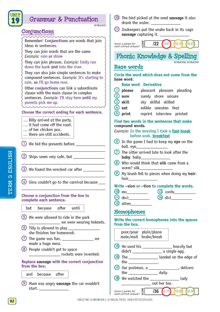 Targeting Homework Activity Book Year 6 New Edition