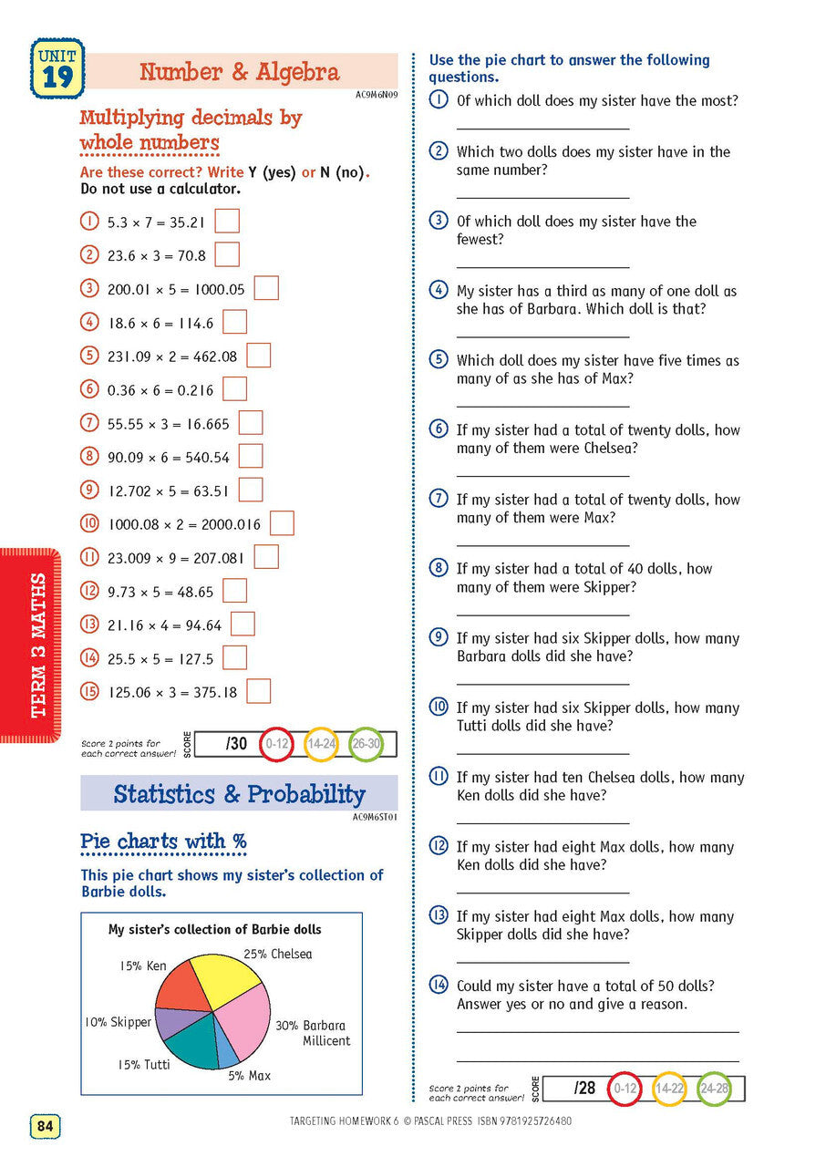 Targeting Homework Activity Book Year 6 New Edition