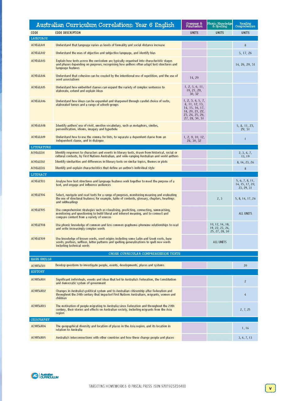 Targeting Homework Activity Book Year 6 New Edition