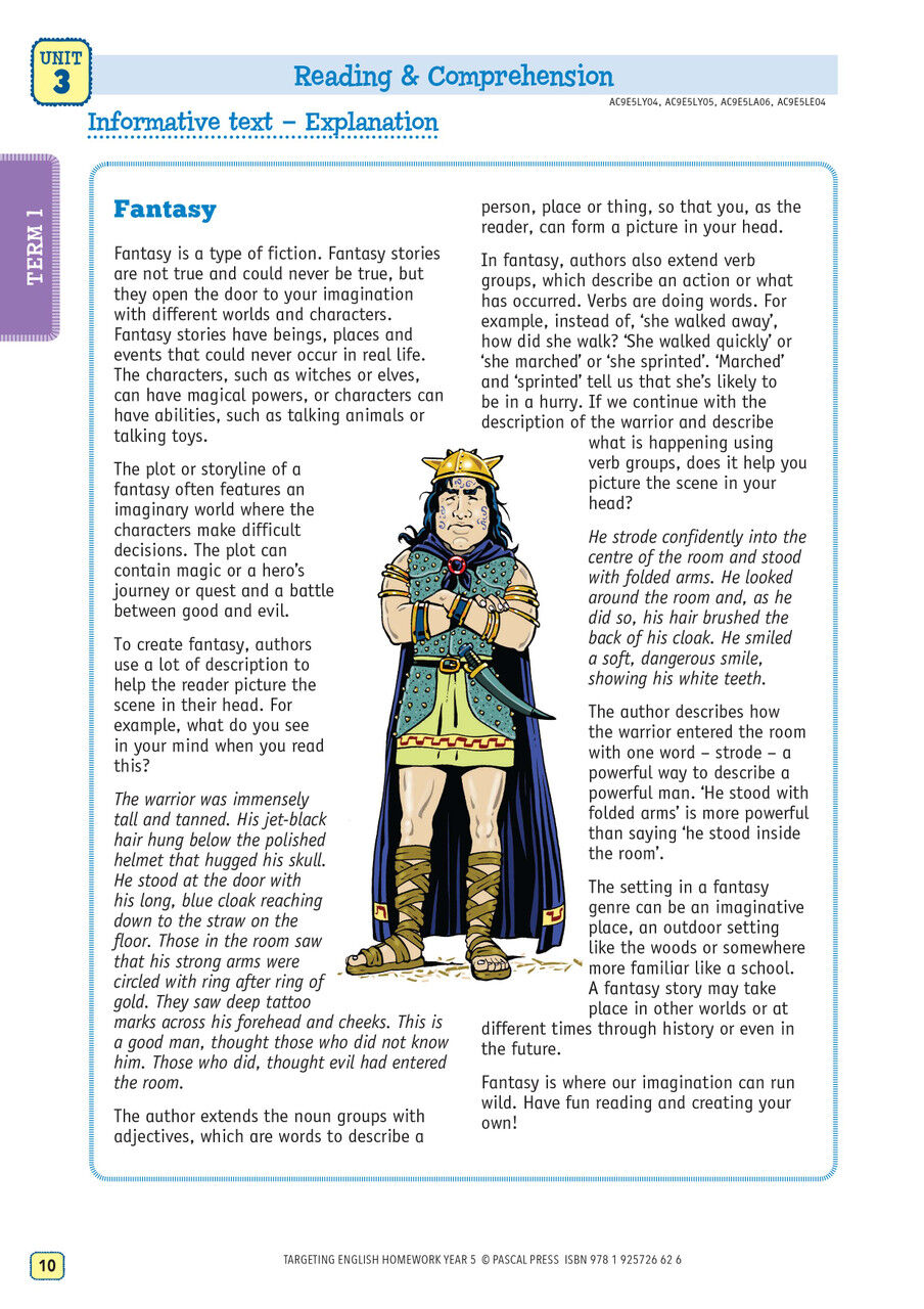Targeting English Homework Year 5