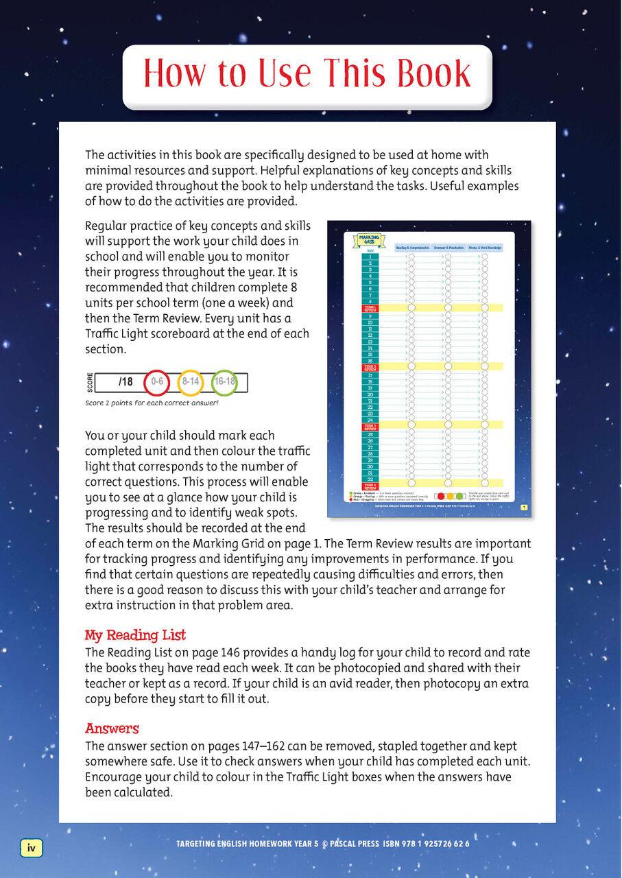 Targeting English Homework Year 5