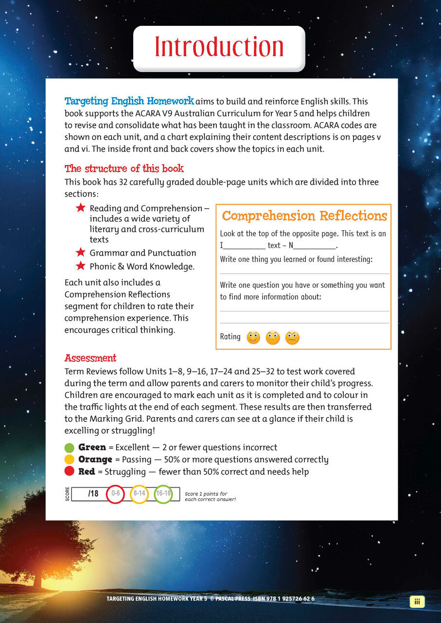 Targeting English Homework Year 5