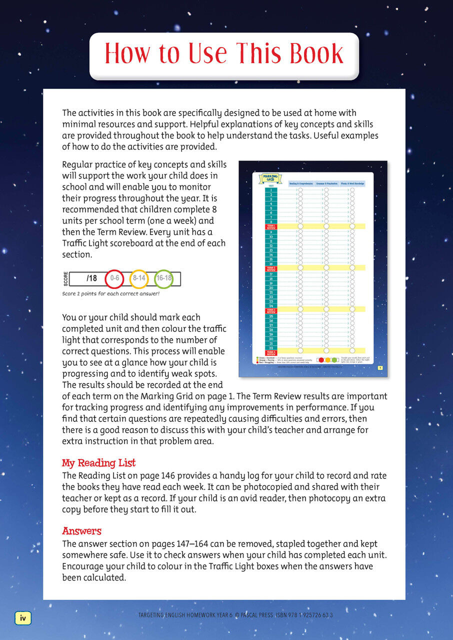Targeting English Homework Year 6