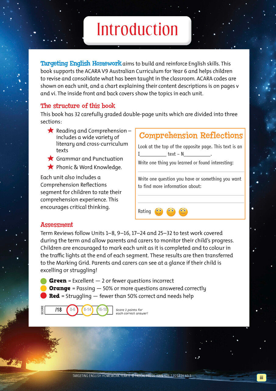 Targeting English Homework Year 6