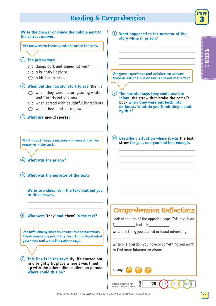 Targeting English Homework Year 6
