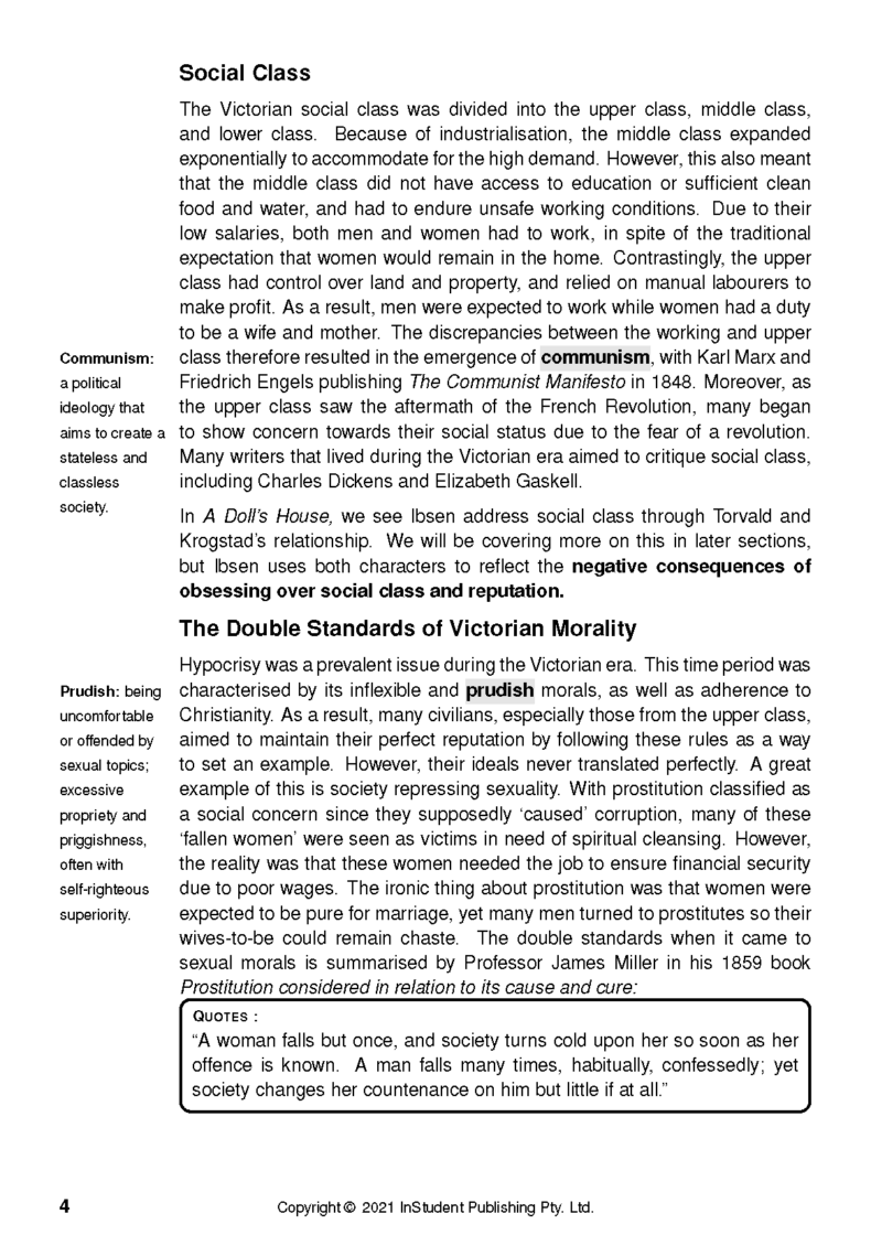 ATAR Notes Text Guide - A Doll's House by Henrik Ibsen