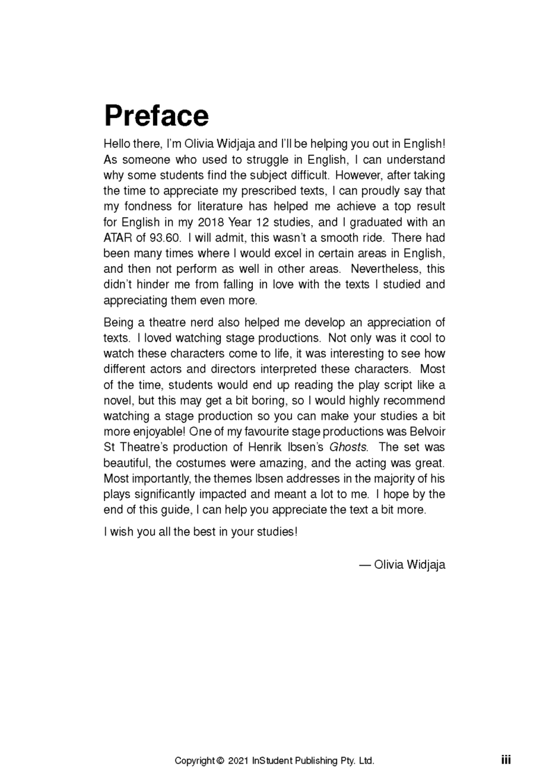 ATAR Notes Text Guide - A Doll's House by Henrik Ibsen
