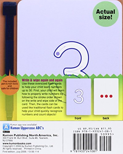 Numbers 1-30 Write & Wipe Flash Cards