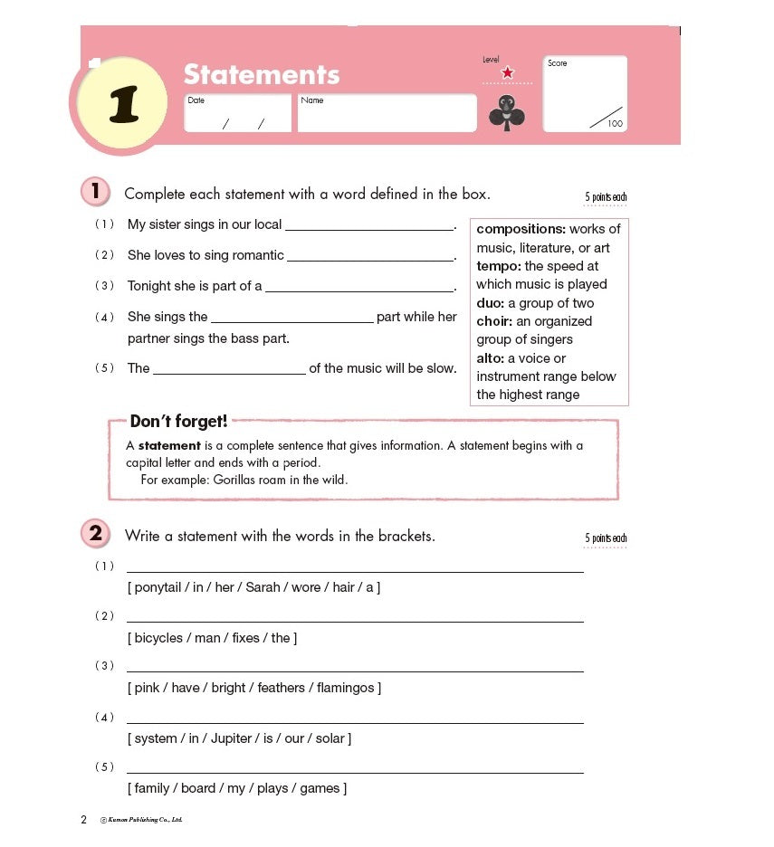 Writing - Year 4