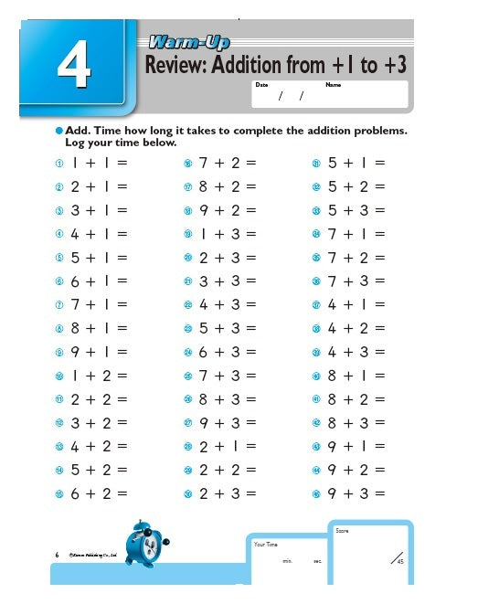 Speed and Accuracy: Addition