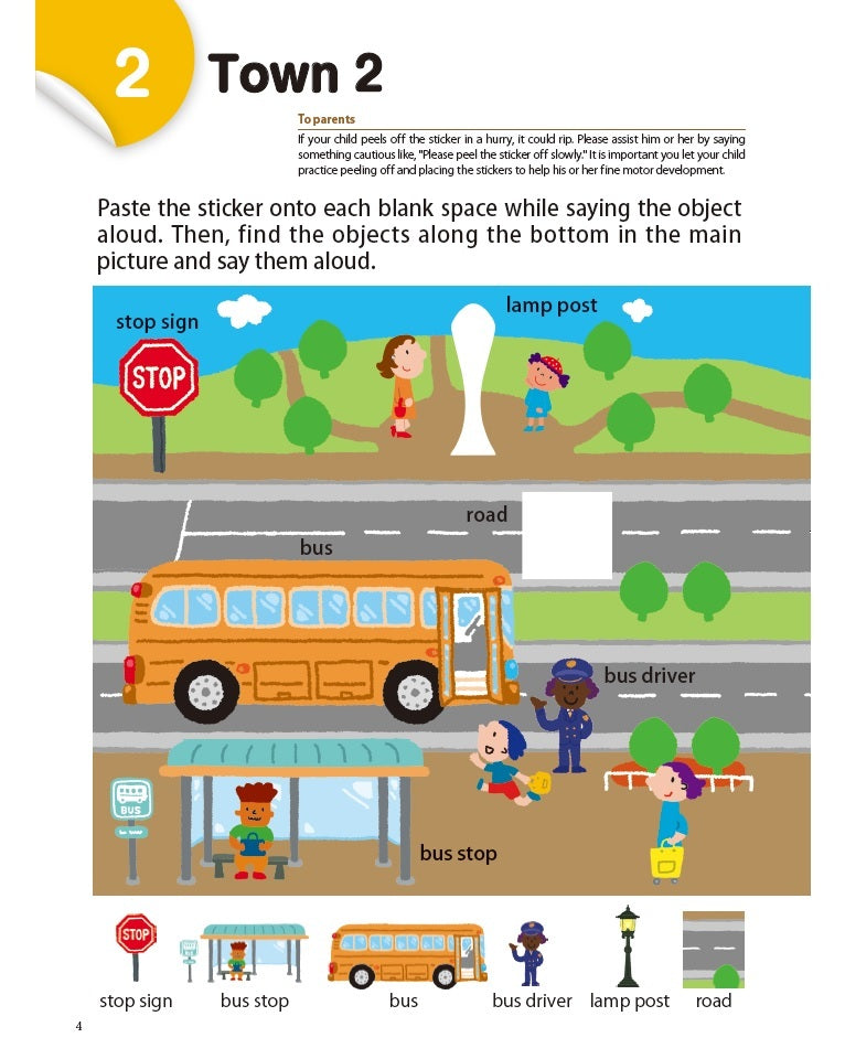 Vocabulary Sticker Books: Around Town