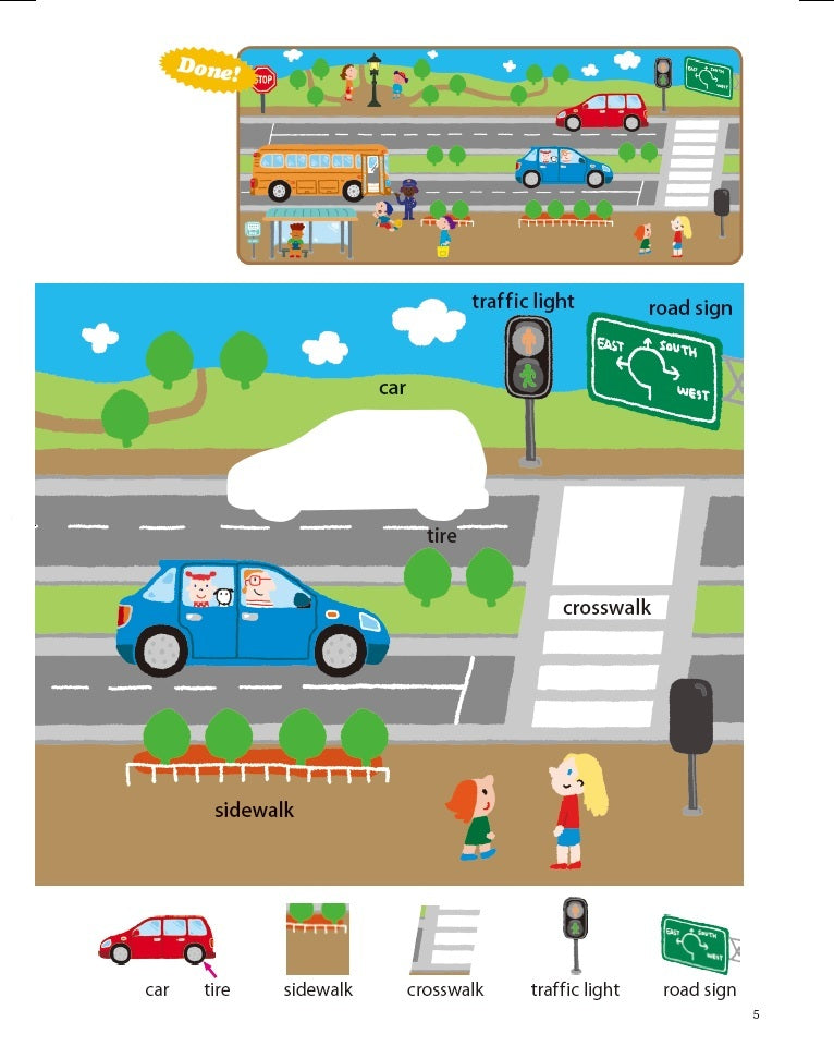 Vocabulary Sticker Books: Around Town