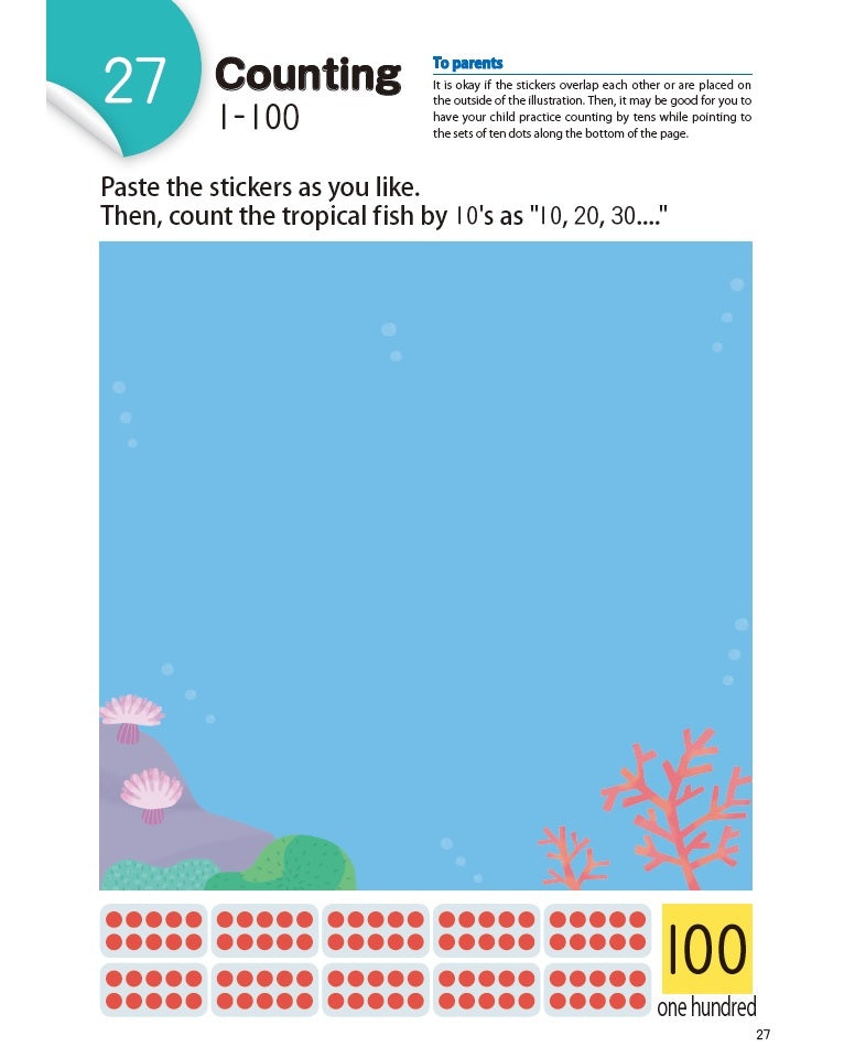 Counting with Stickers 1-100