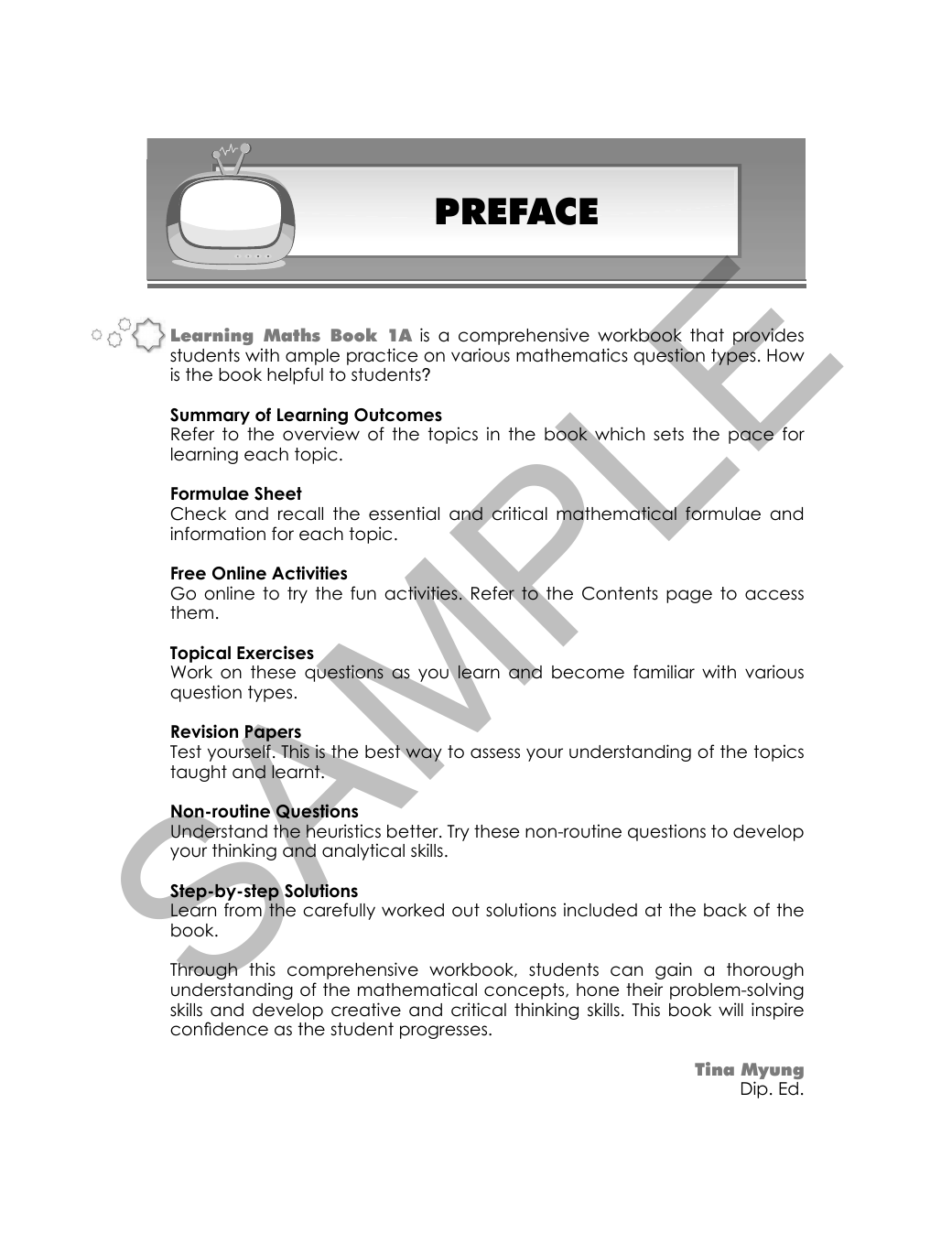 Learning Maths 1A sample page