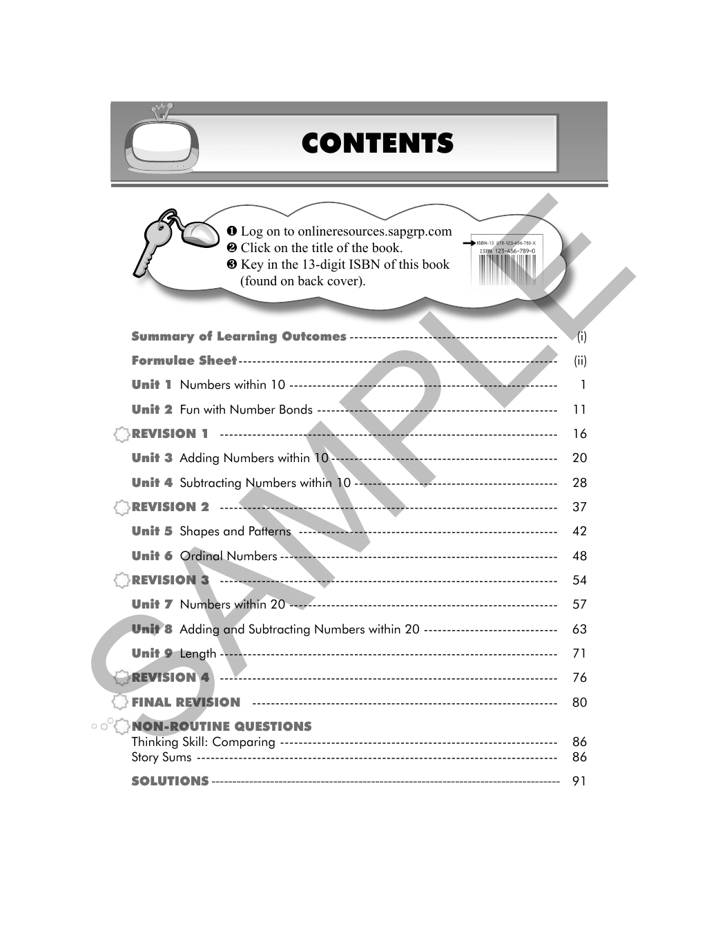 Learning Maths 1A sample page