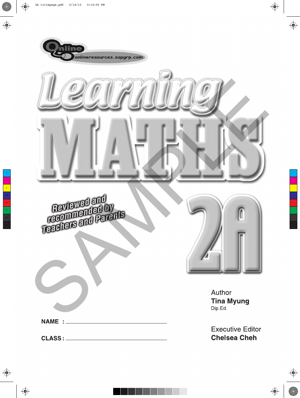 Learning Maths 2A sample page