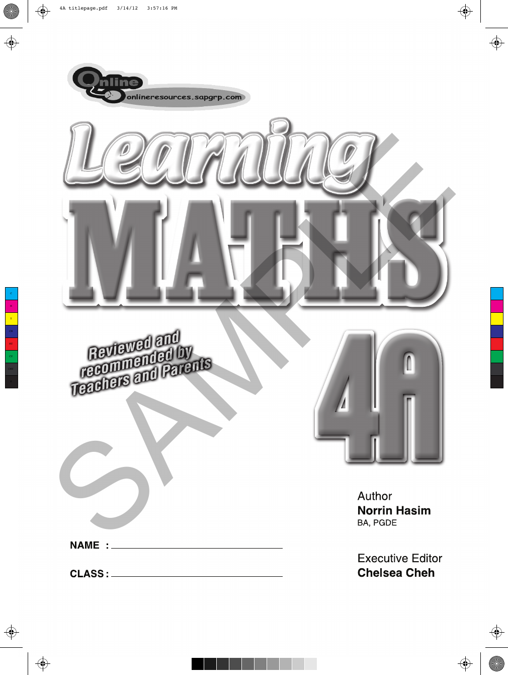 Learning Maths 4A sample page