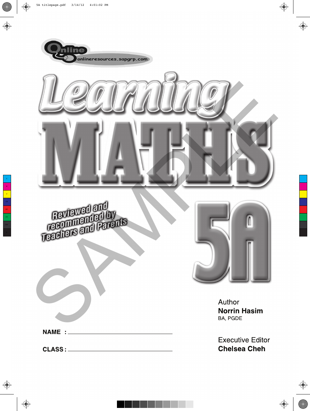 Learning Maths 5A sample page