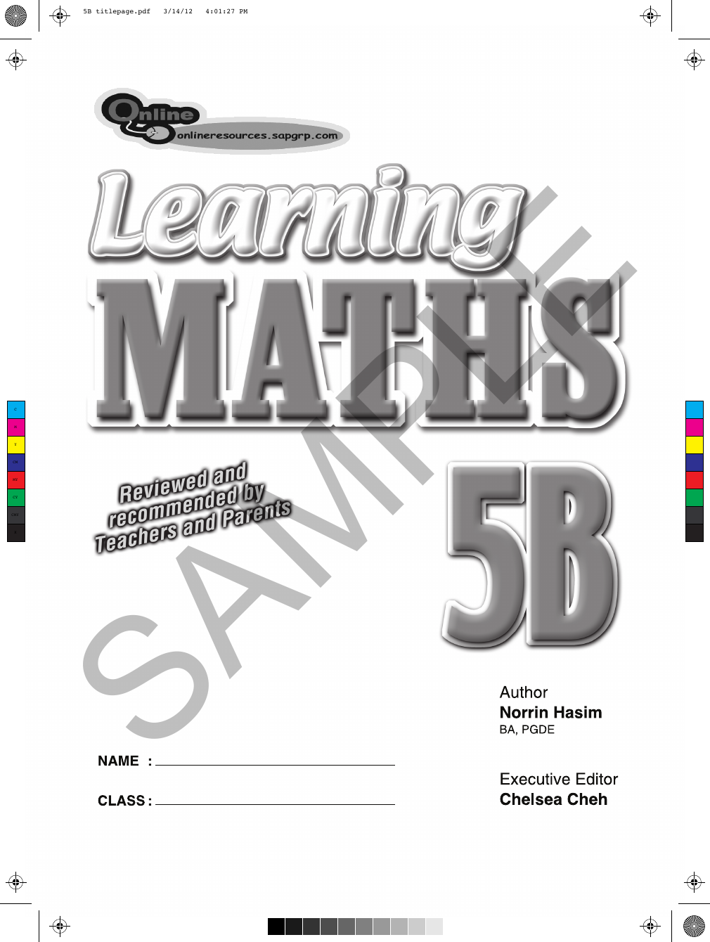 Learning Maths 5B sample page