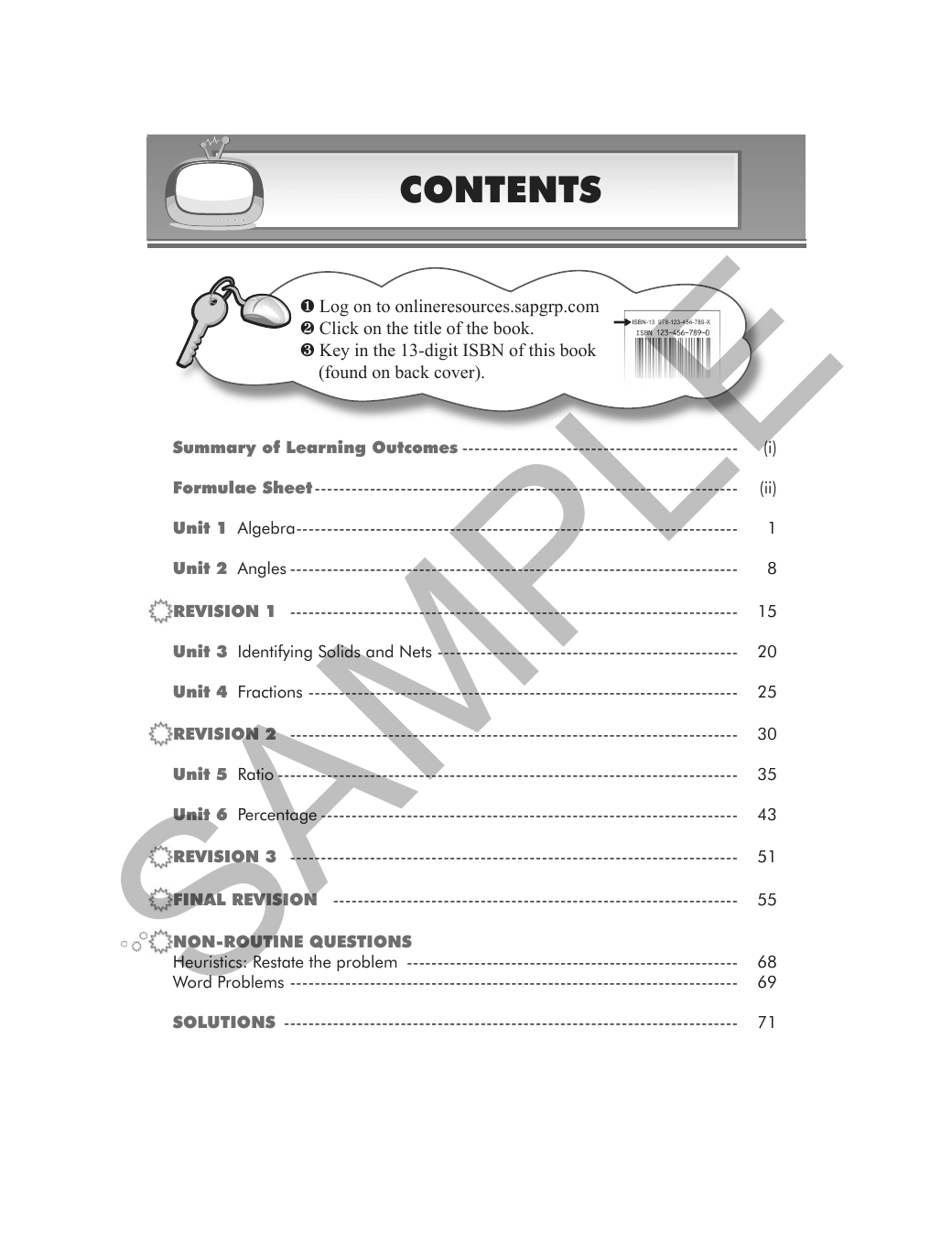 Learning Maths 6A sample page