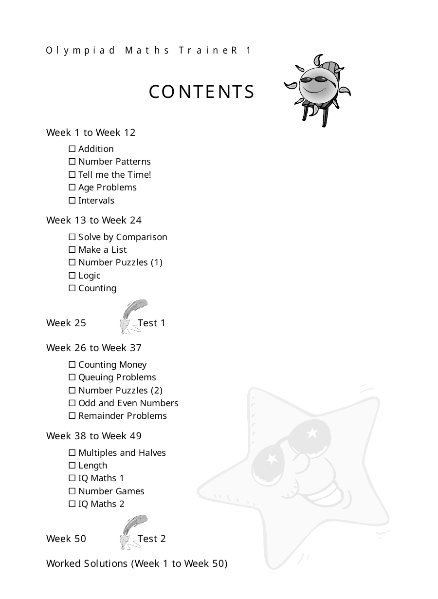 Olympiad Maths Trainer 1 sample page