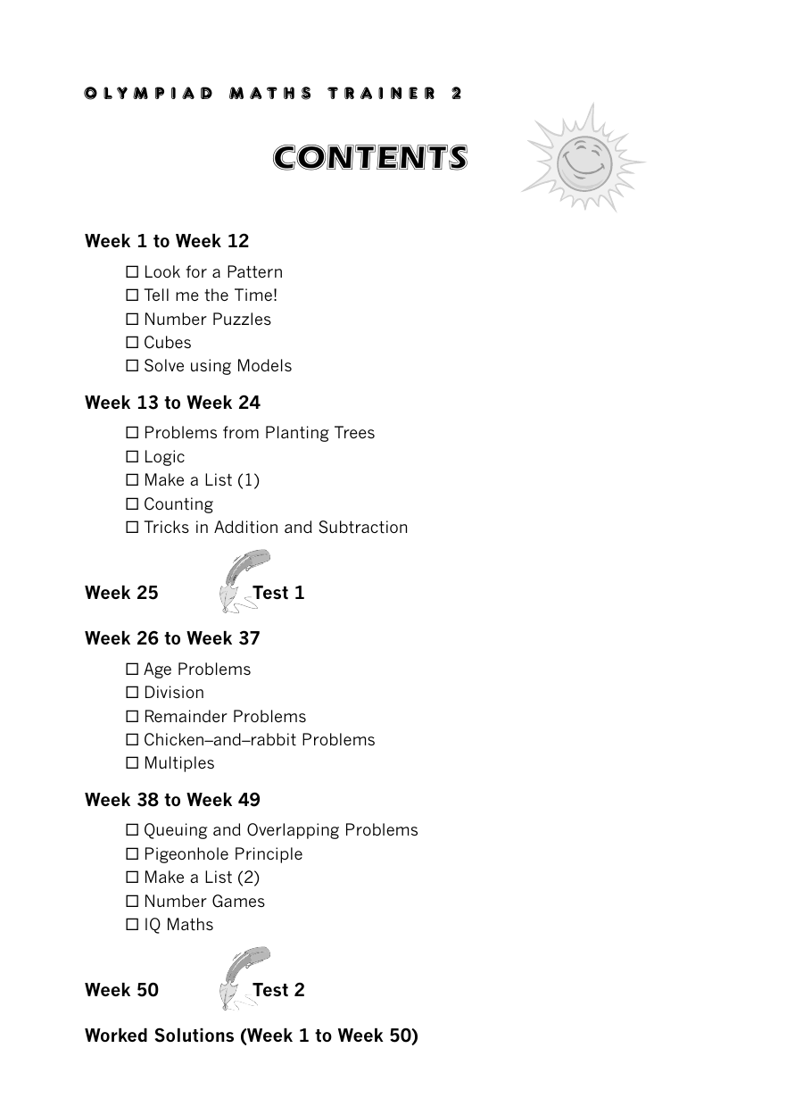 Olympiad Maths Trainer 2 sample page