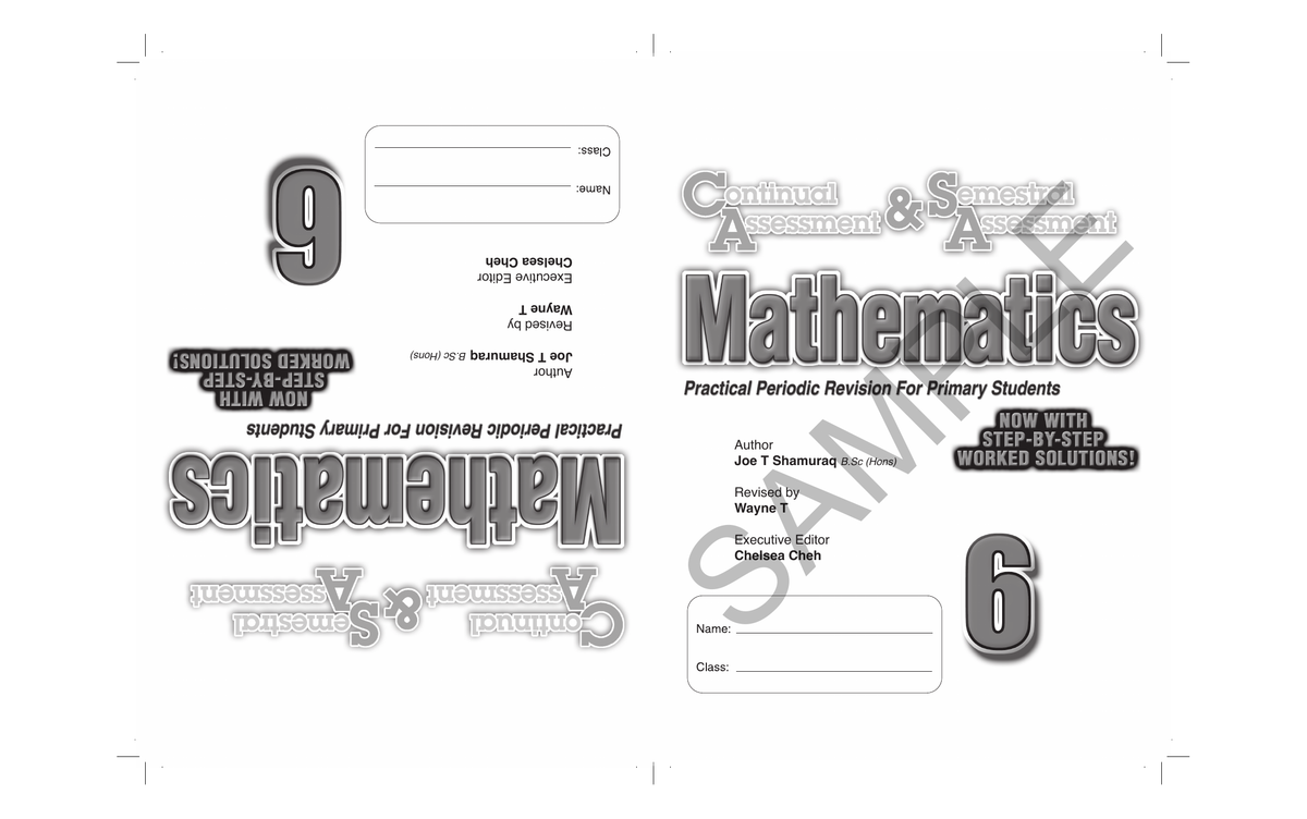 Continual Assessment & Semestral Assessment Mathematics 6 sample page