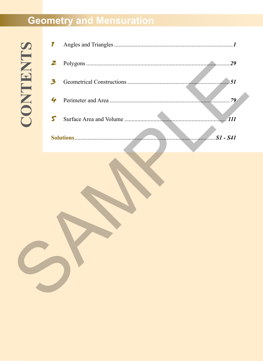 Integrated Math - Geometry and Mensuration for Sec 1 (Express & IP) sample page