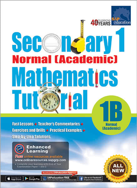 Secondary 1 Normal (Academic) Mathematics Tutorial 1B