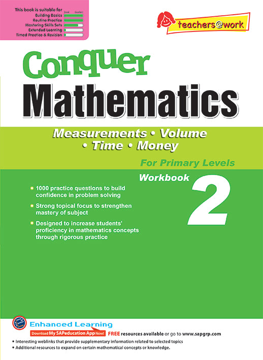 Conquer Mathematics Book 2: Measurements, Volume, Time, Money