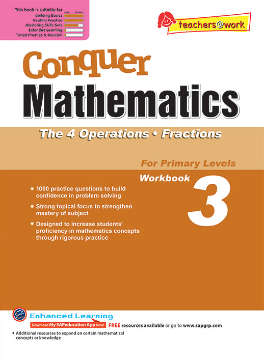 Conquer Mathematics Book 3: The 4 Operations, Fractions