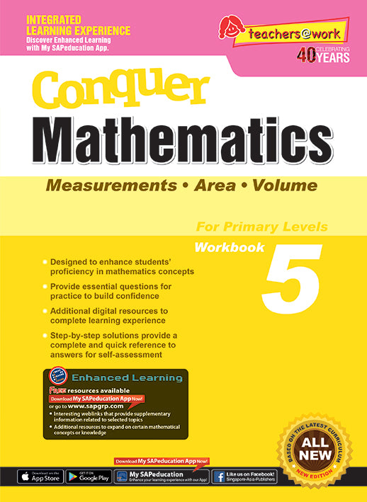 Conquer Mathematics Book 5: Measurements, Area, Volume