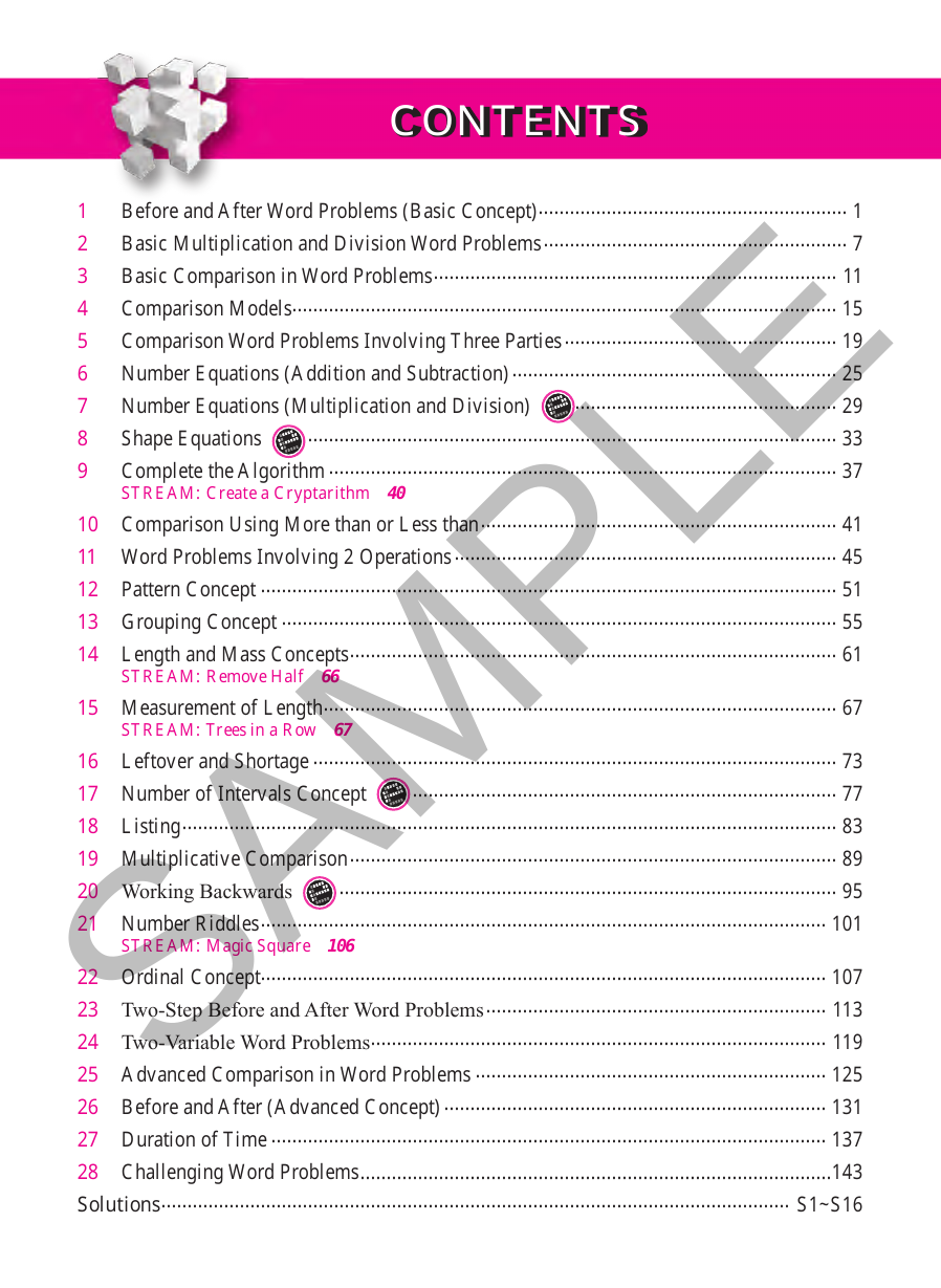 Learning+ Powerful Maths Methods to Solve Challenging Problems Sums Primary 1&2 sample page